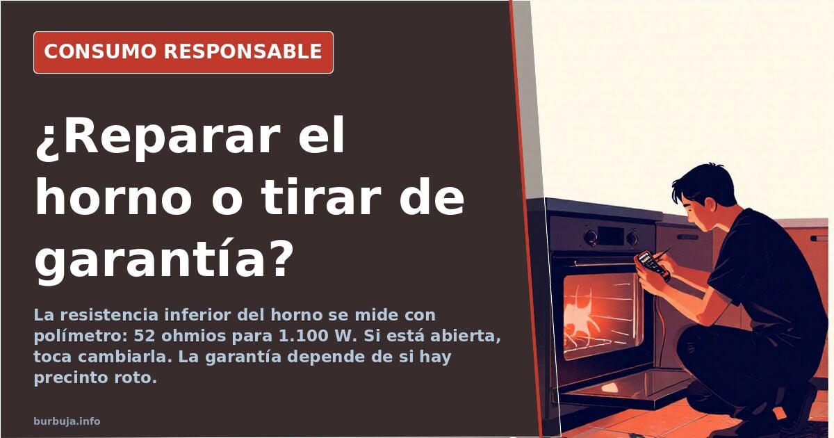 Cambiar la resistencia del horno: garantía y el truco del fusible