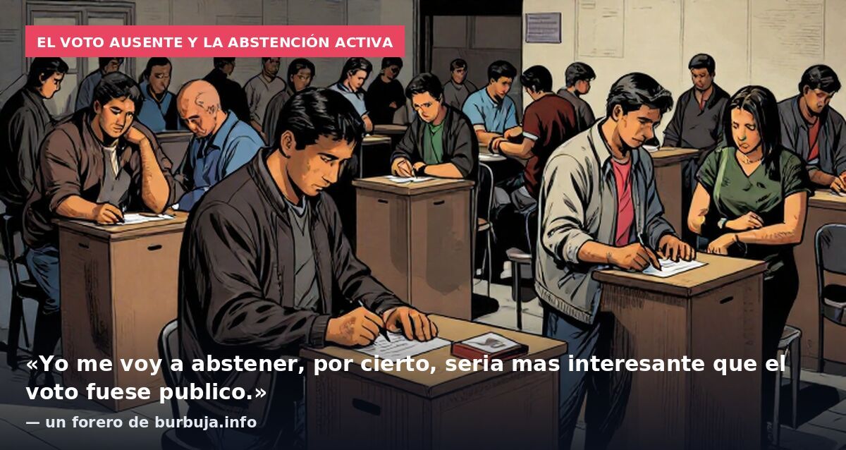 Encuesta burbujera de intencion de voto- Y de no voto, que esta no se contempla en las encuestas.