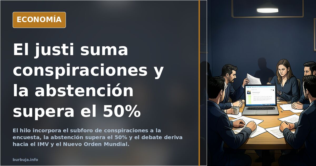 El justi suma conspiraciones y la abstención supera el 50%