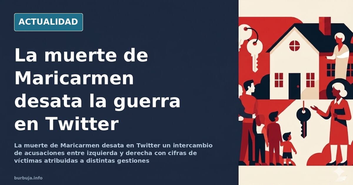 Pantalla de móvil mostrando una conversación en redes sociales sobre la muerte de Maricarmen y la polémica política