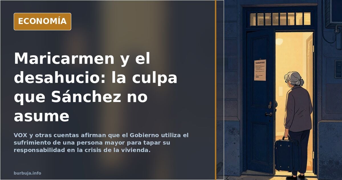 Maricarmen culpa a perro Sánchez del desahucio