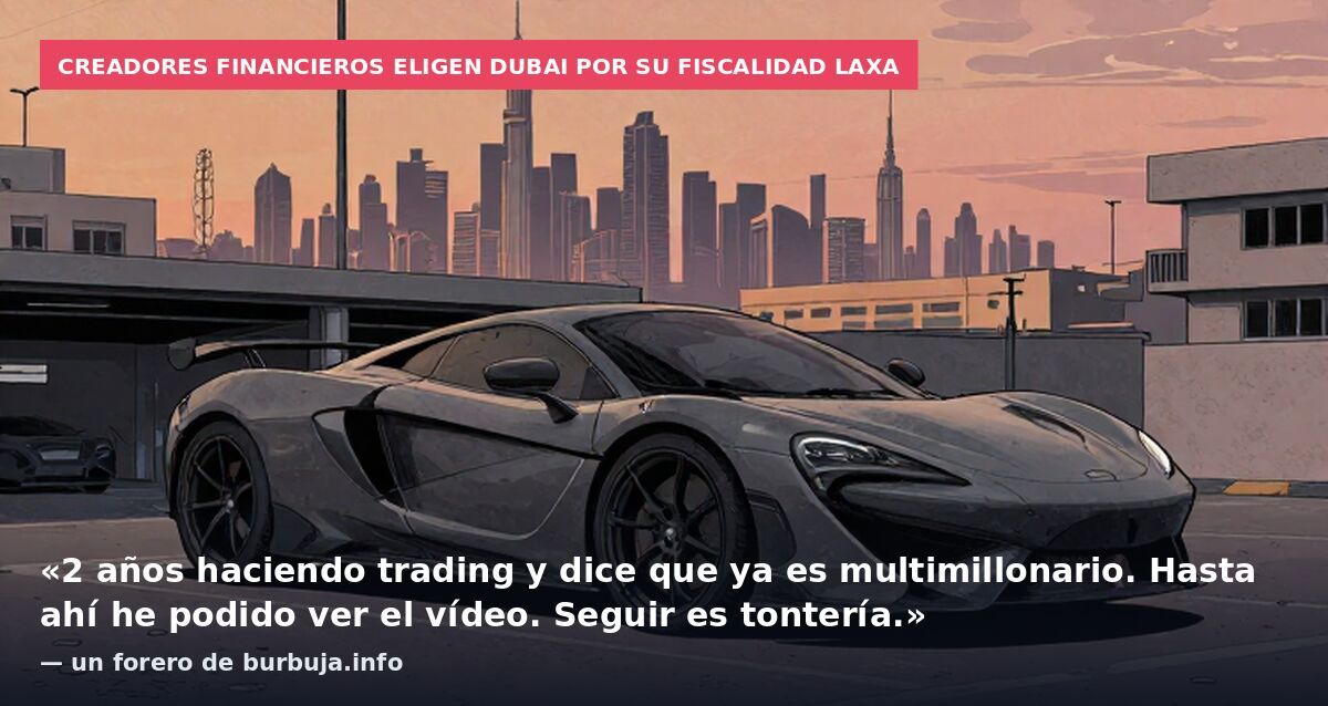 Creadores financieros eligen Dubai por su fiscalidad laxa: «2 años haciendo trading y dice que ya es multimillonario. Hasta ahí he podido ver el vídeo. Seguir es tontería.» — un forero de burbuja.info