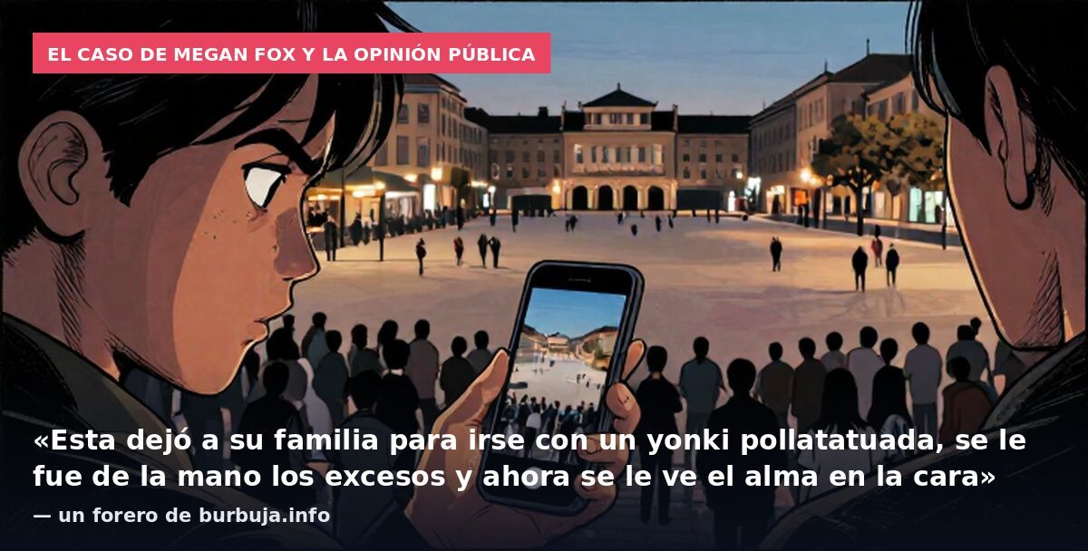 El caso de Megan Fox y la opinión pública: «Esta dejó a su familia para irse con un yonki pollatatuada, se le fue de la mano los excesos y ahora se le ve el alma en la cara» — un forero de burbuja.info