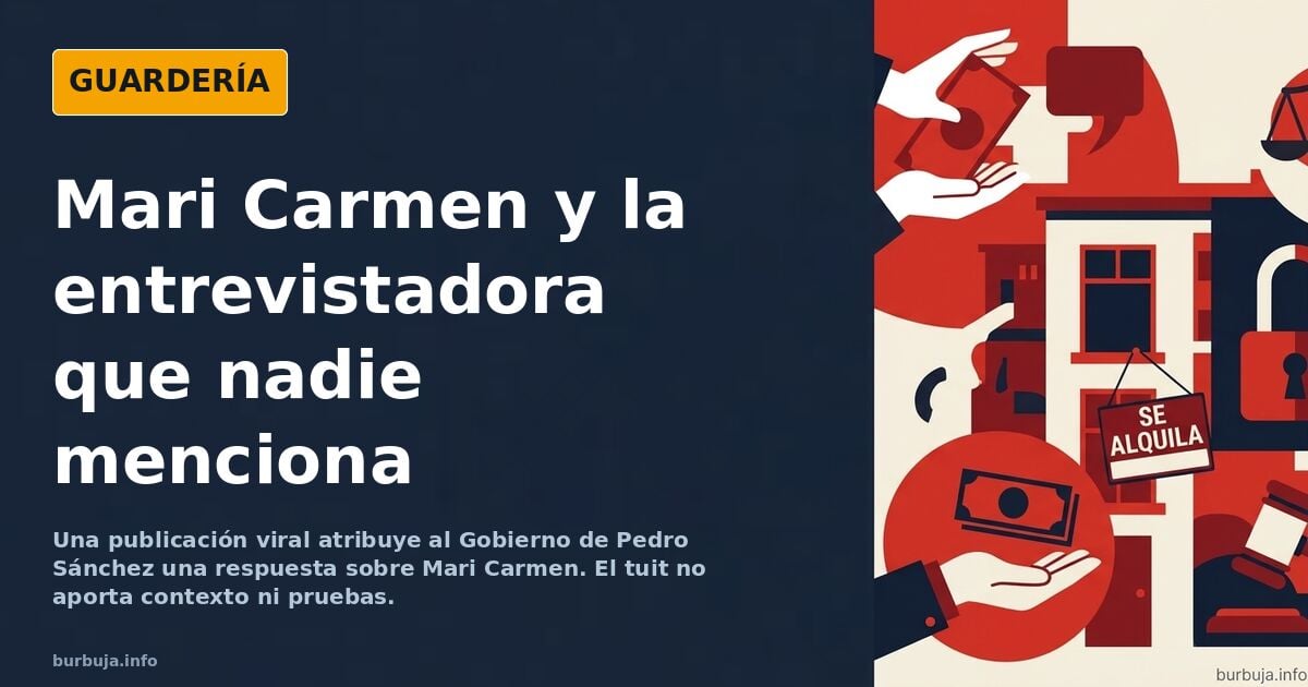 Nadie habla de la pizpi entrevistadora de Mari Carmen?