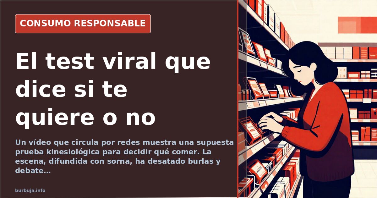 Un vídeo viral aplica la kinesiología para elegir comida