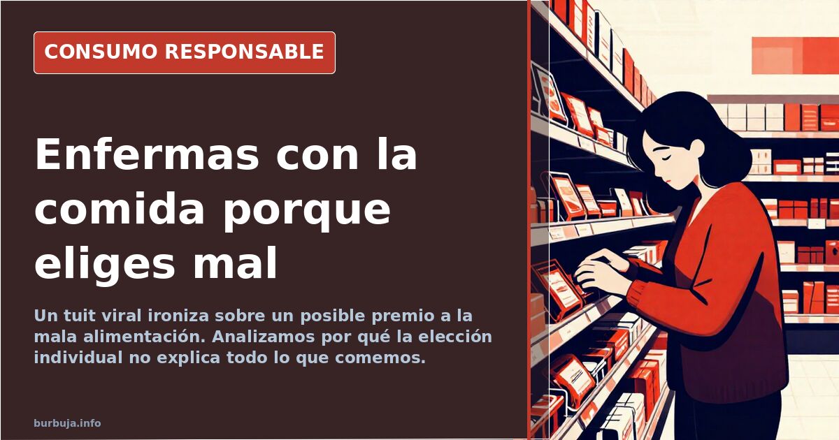 Enfermas con la comida porque eliges mal