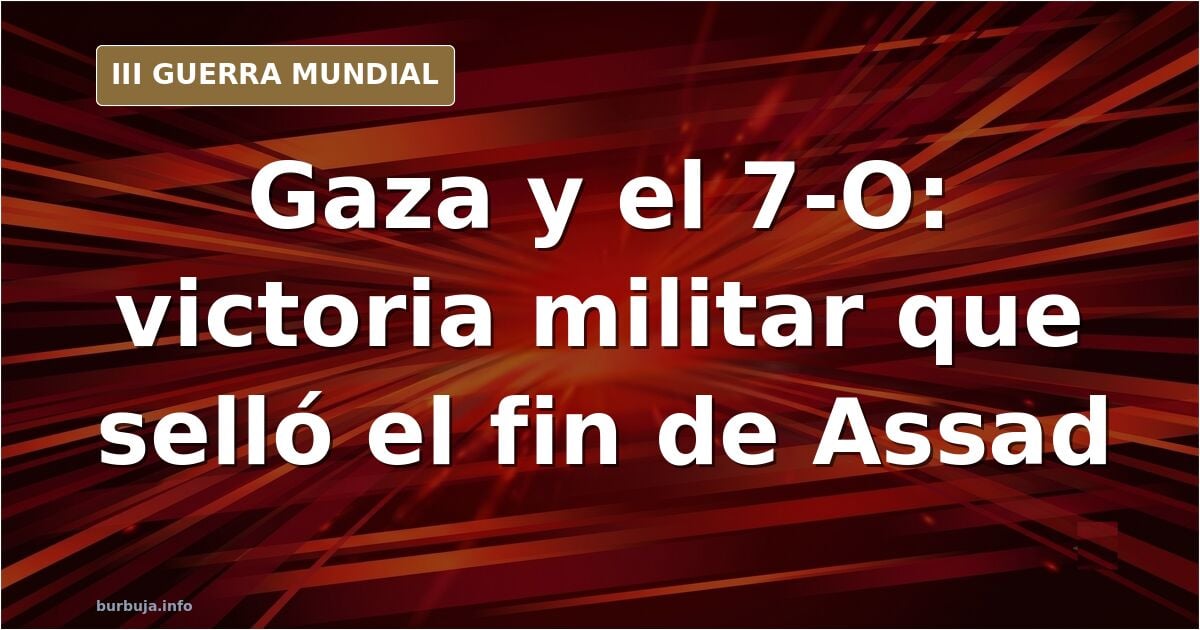 7 de Octubre victoria a corto plazo = Desastre total al no tener paciencia estratégica.