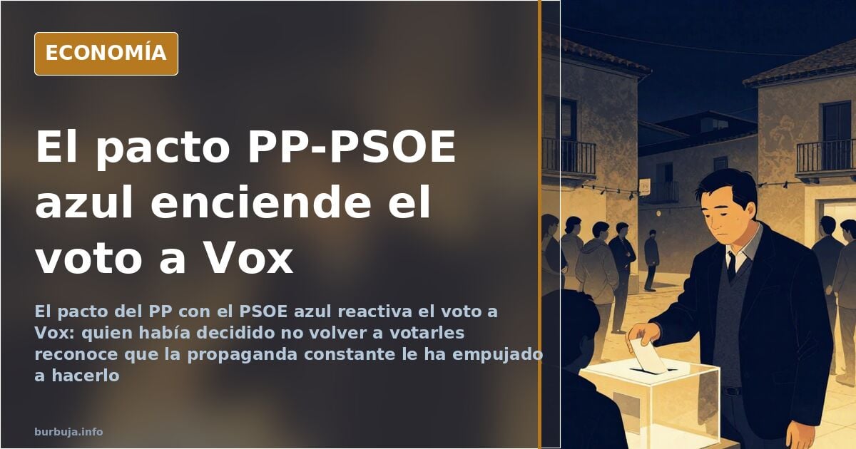 El voto de castigo a Vox crece tras el pacto del PP con el PSOE azul