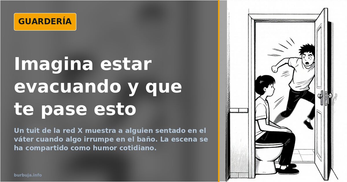 Imagina estar cagando y que te pase esto