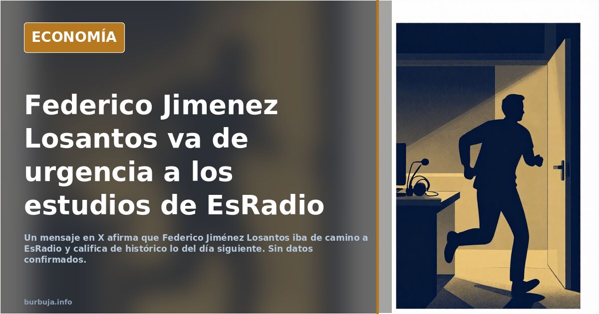 Federico Jimenez Losantos va de urgencia a los estudios de EsRadio