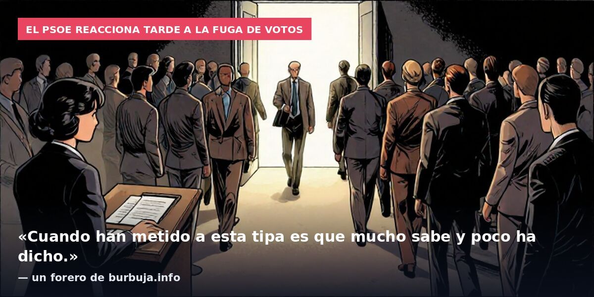 El PSOE reacciona tarde a la fuga de votos: «Cuando han metido a esta tipa es que mucho sabe y poco ha dicho.» — un forero de burbuja.info