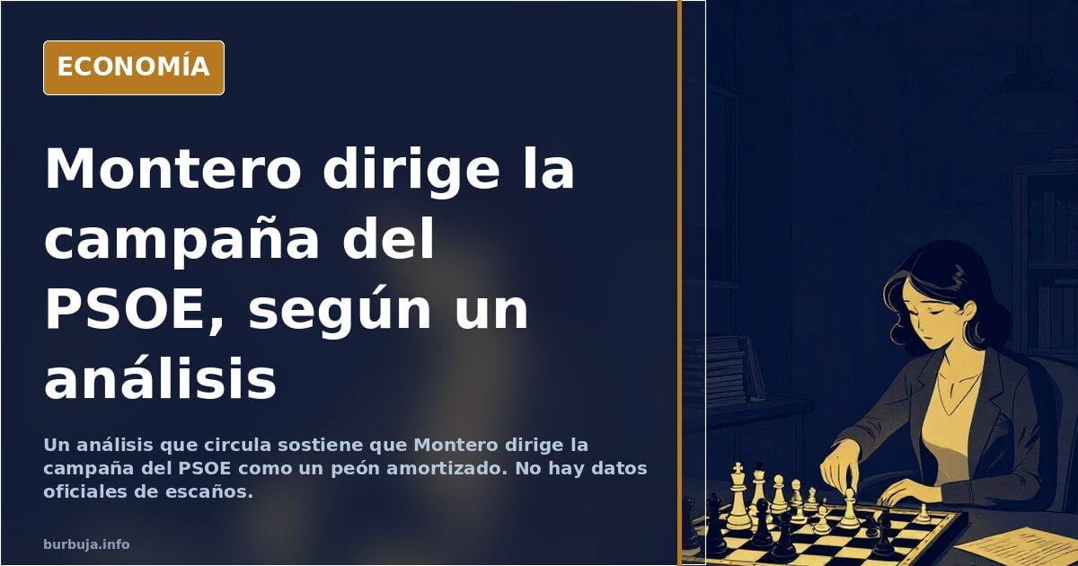 Ilustración editorial de María Jesús Montero al frente de la campaña del PSOE