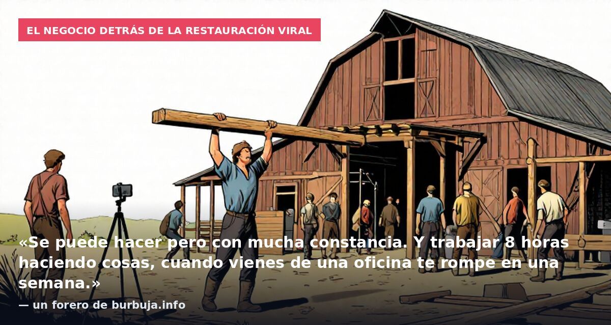 El negocio detrás de la restauración viral: «Se puede hacer pero con mucha constancia. Y trabajar 8 horas haciendo cosas, cuando vienes de una oficina te rompe en una semana.» — un forero de burbuja.info