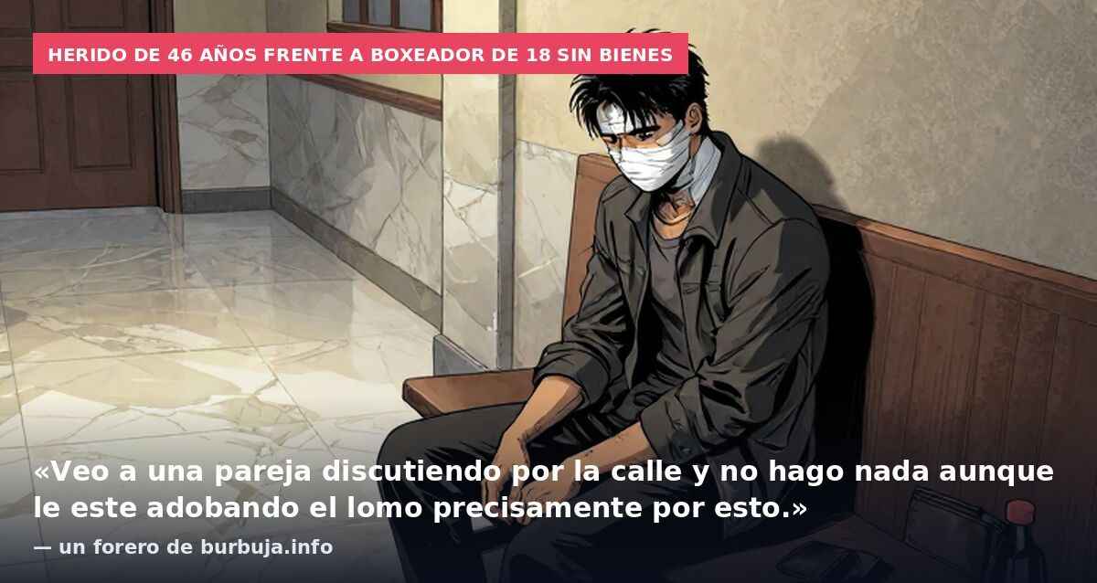 Herido de 46 años frente a boxeador de 18 sin bienes: «Veo a una pareja discutiendo por la calle y no hago nada aunque le este adobando el lomo precisamente por esto.» — un forero de burbuja.info