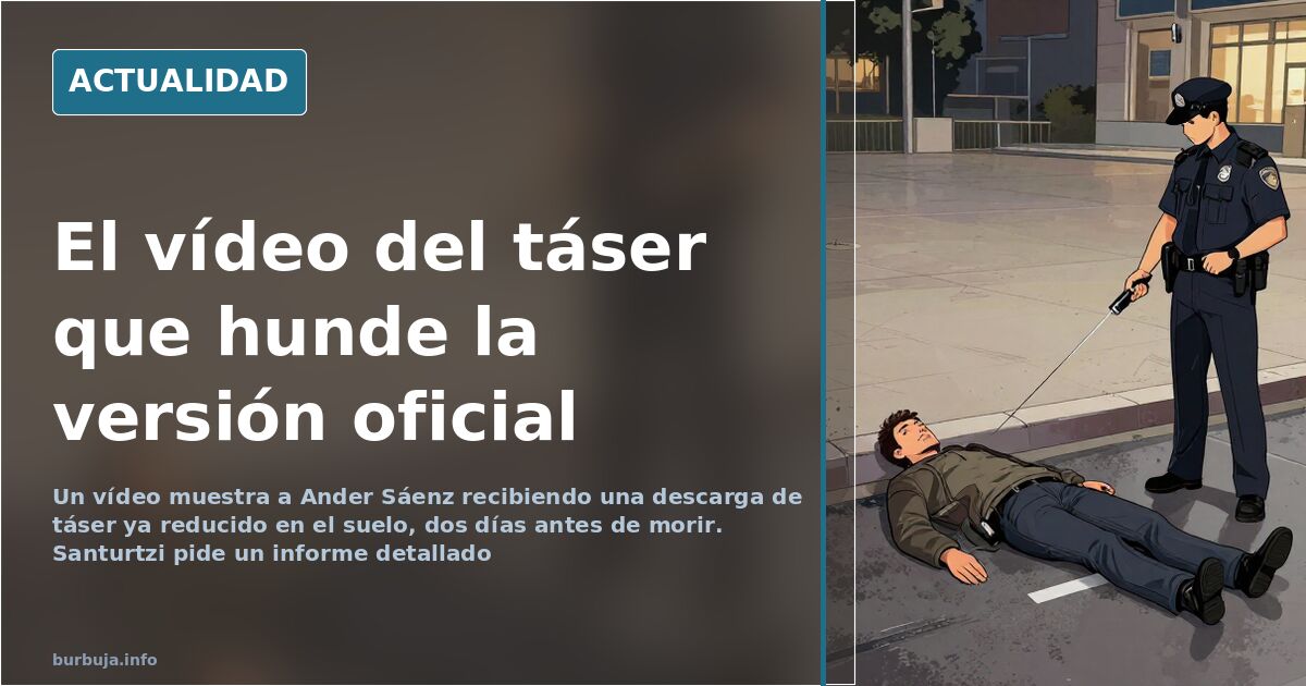 Santurtzi revisa la detención de Ander Sáenz tras ver el vídeo del táser