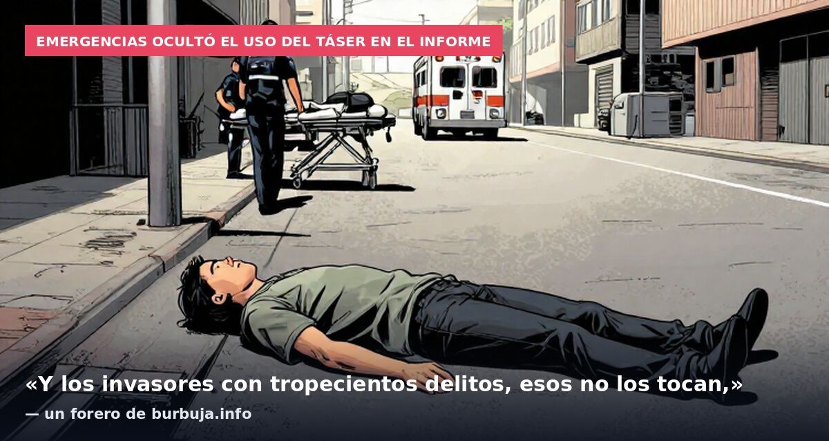 Emergencias ocultó el uso del táser en el informe: «Y los invasores con tropecientos delitos, esos no los tocan,» — un forero de burbuja.info