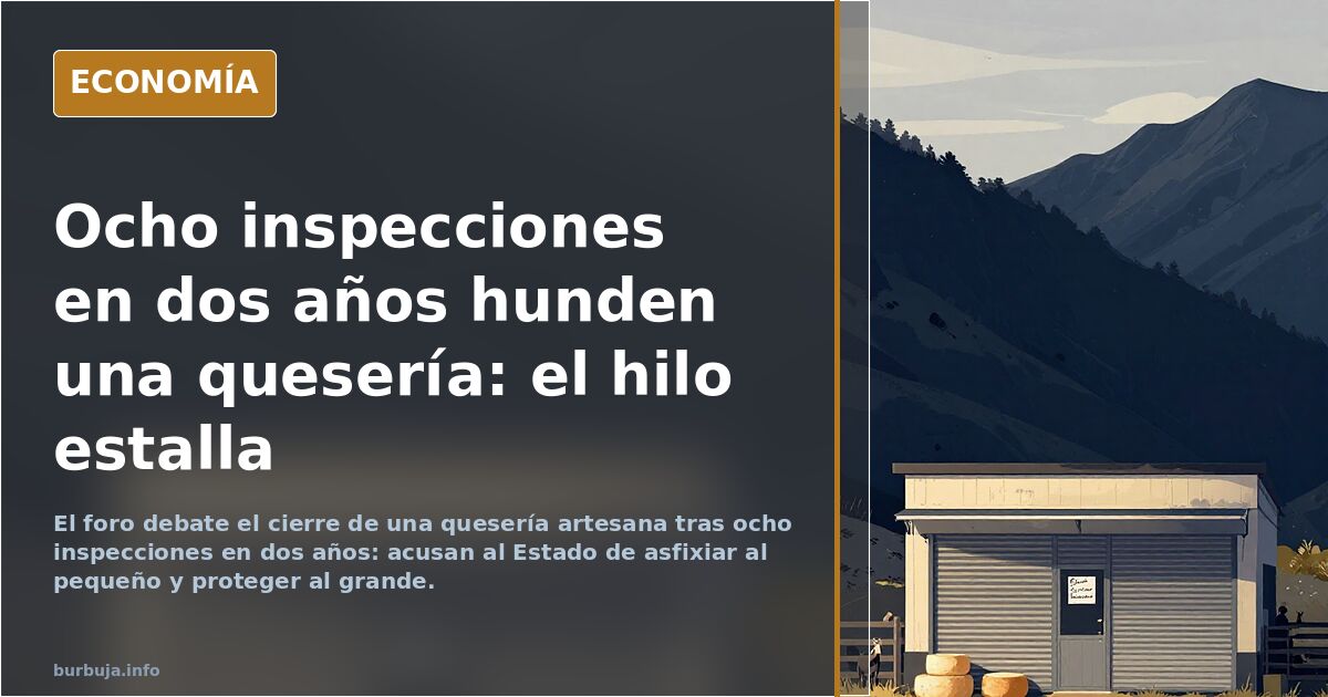 Quesería artesana cierra tras 8 inspecciones en dos años