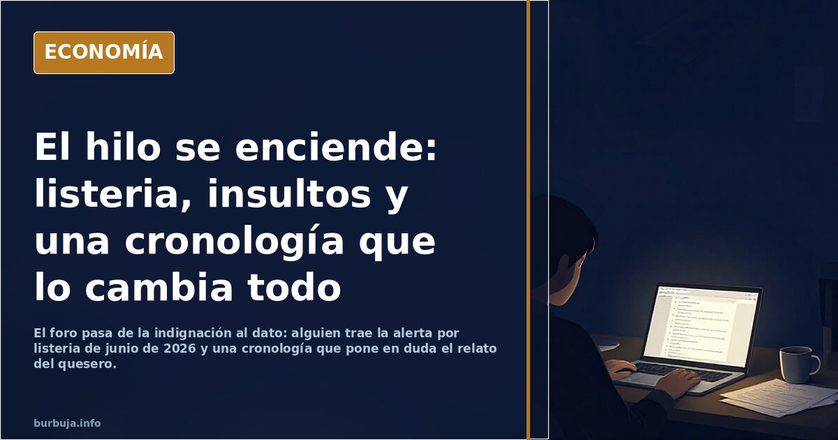 El hilo se enciende: listeria, insultos y una cronología que lo cambia todo