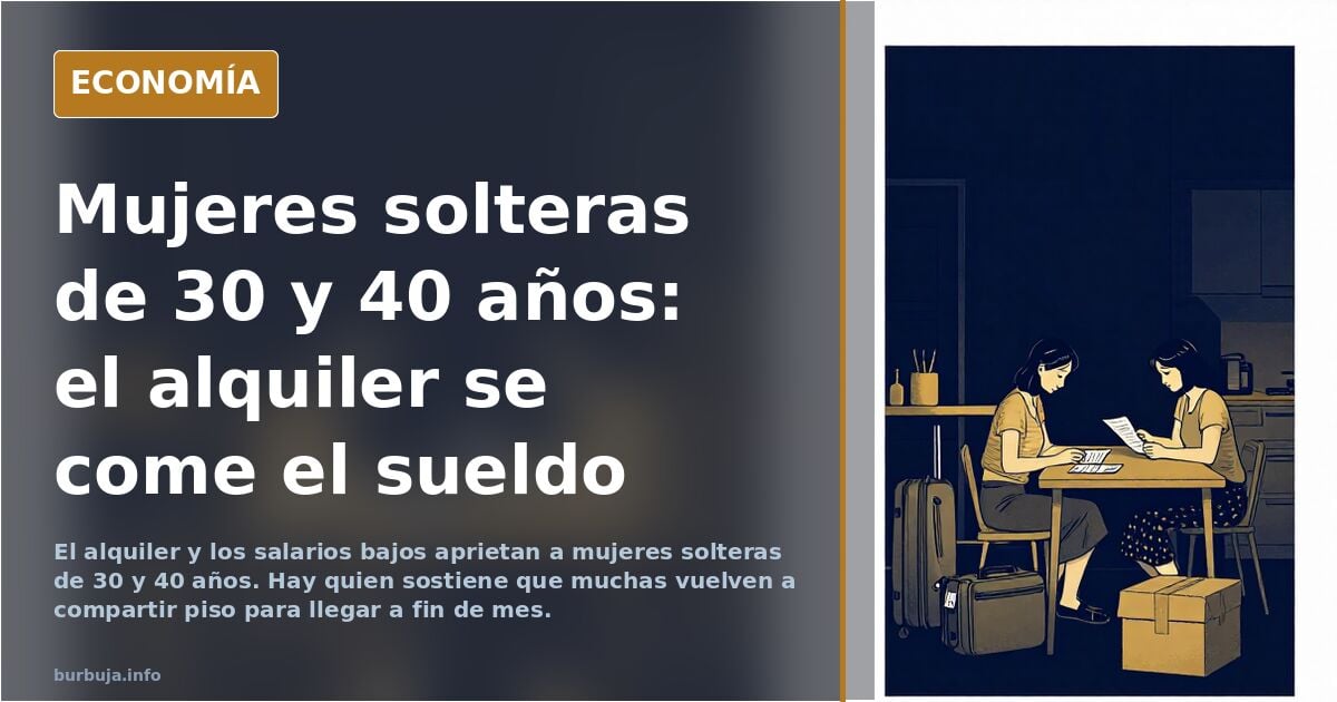Cada vez hay más mujeres solteras urbanitas con 30 y 40 llegando a la pobreza de bruces