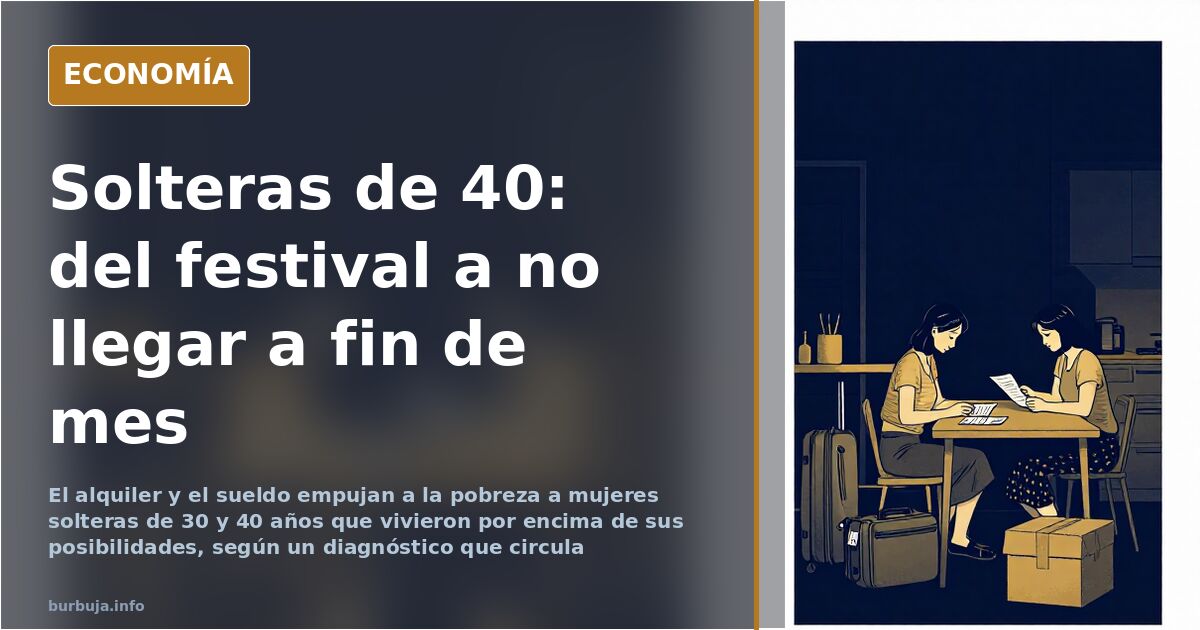 Salarios bajos y alquileres altos empujan a la pobreza a solteras de 40