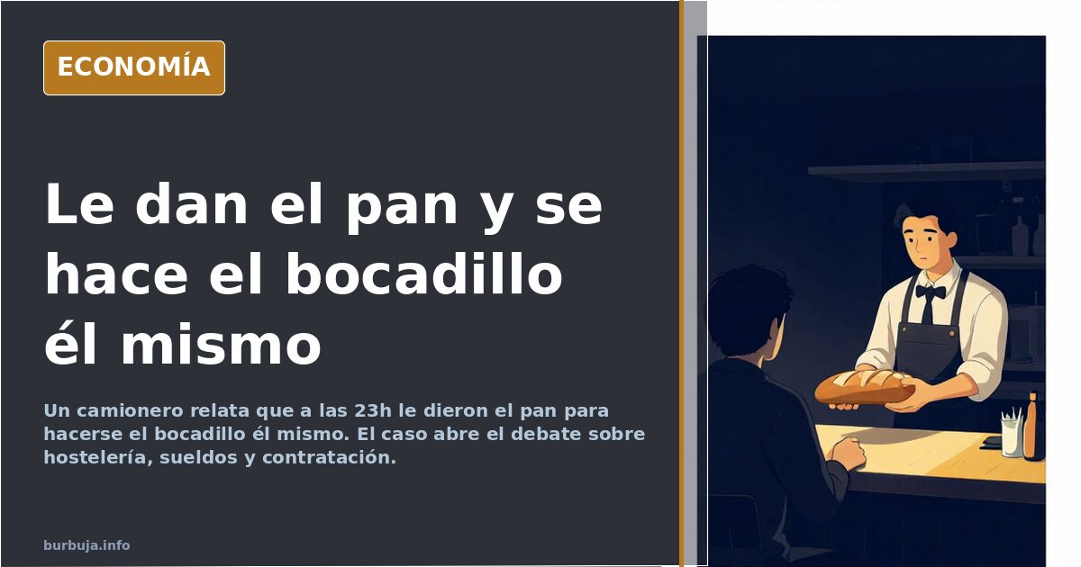 Un camionero relata que le dieron el pan para el bocadillo