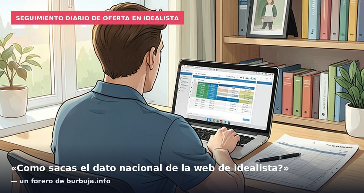 Seguimiento diario de oferta en Idealista: «Como sacas el dato nacional de la web de idealista?» — un forero de burbuja.info