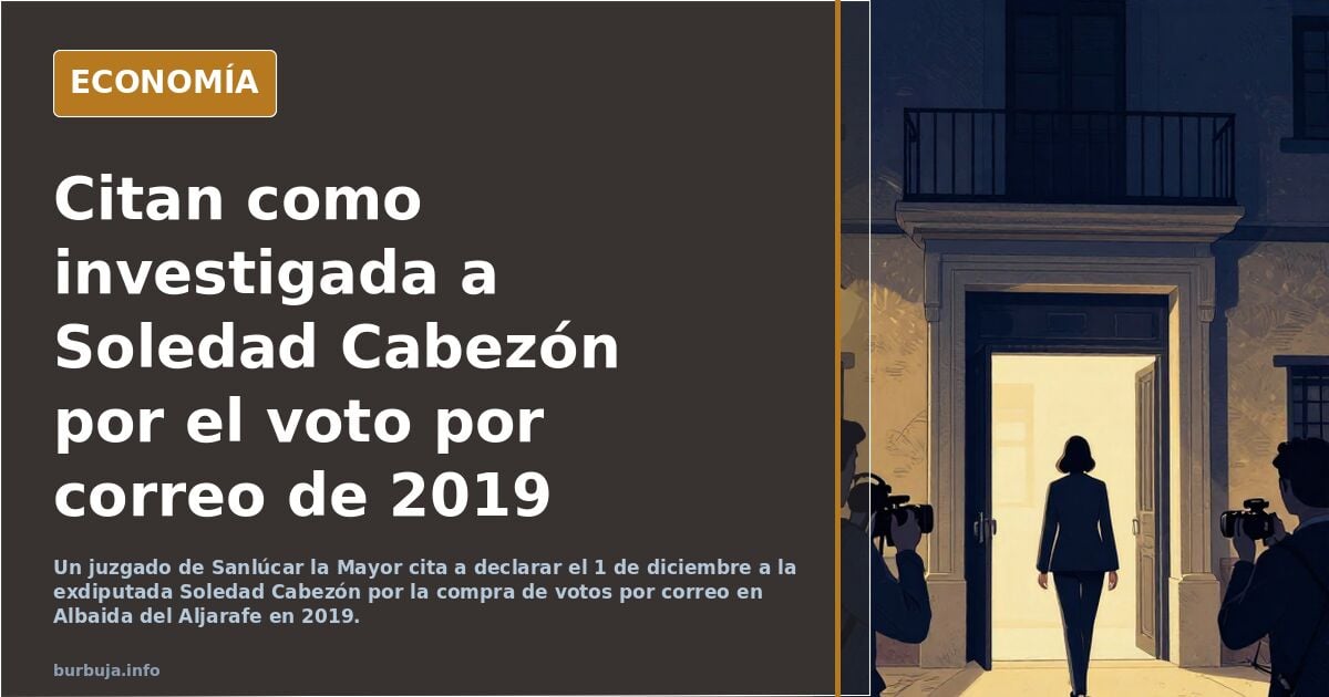 Citan a declarar como investigada a una exdiputada del PSOE por la compra de votos por correo en 2019 en Sevilla