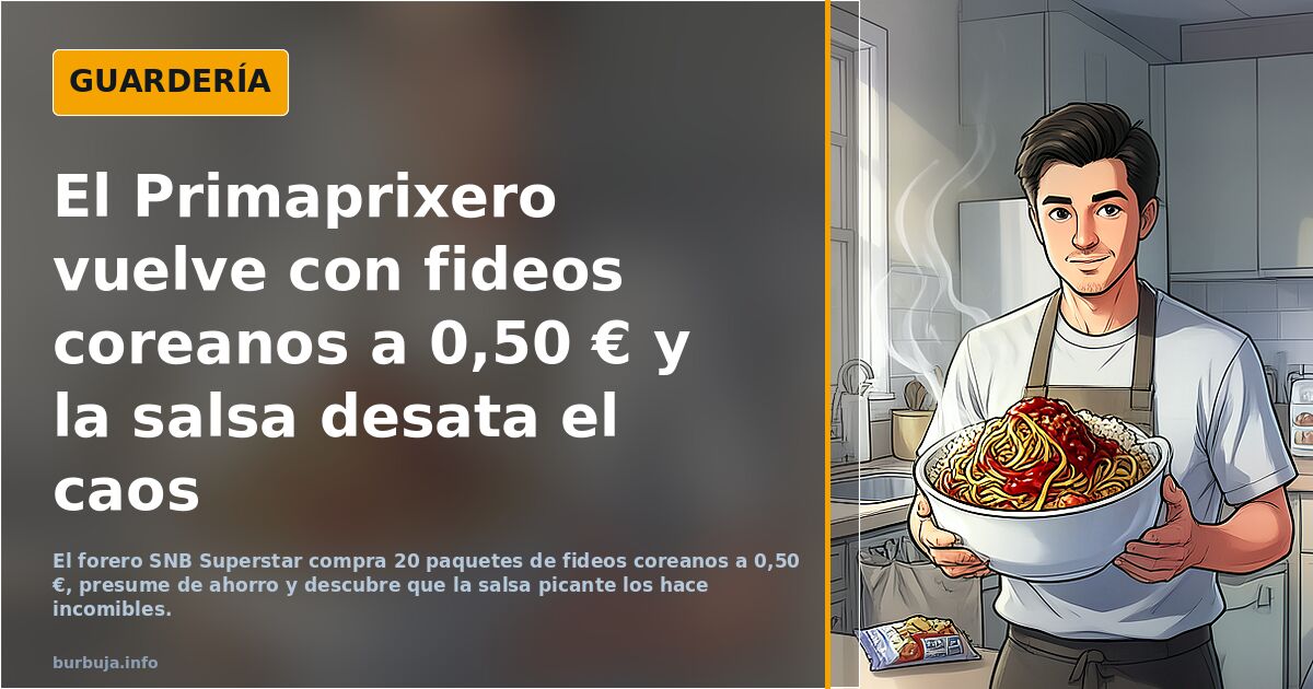 El Primaprixero vuelve con fideos coreanos a 0,50 € y la salsa desata el caos