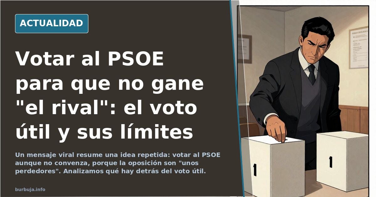 Muchos hablan por X de votar al PSOE porque la oposición son unos perdedores