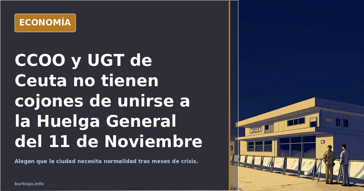 CCOO y UGT de Ceuta no tienen cojones de unirse a la Huelga General del 11 de Noviembre
