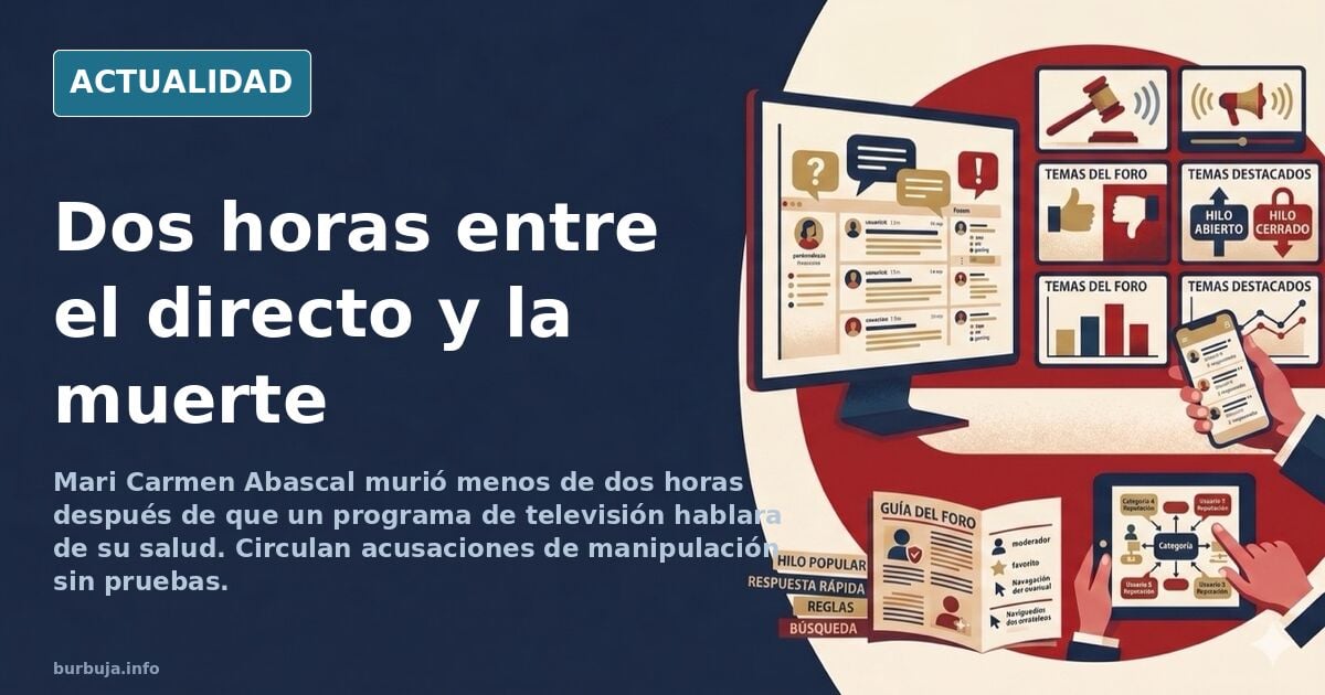 Muere Mari Carmen Abascal dos horas después de un directo sobre su salud