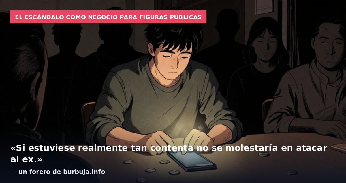El escándalo como negocio para figuras públicas: «Si estuviese realmente tan contenta no se molestaría en atacar al ex.» — un forero de burbuja.info