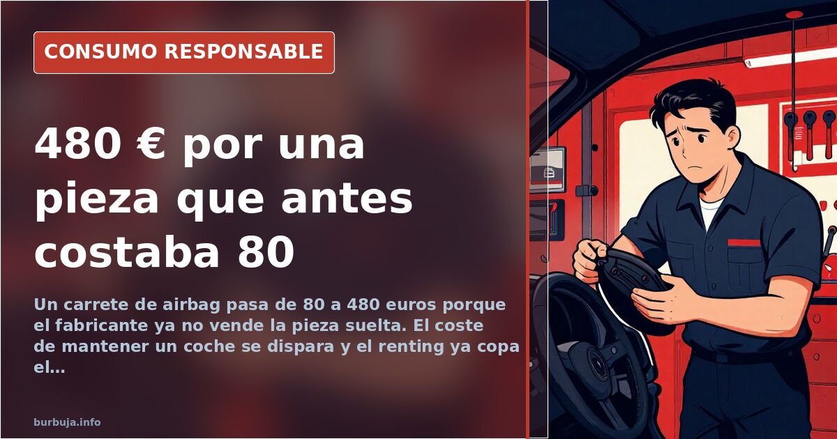 El recambio que convierte el coche en un lujo: 480 € por el carrete del airbag