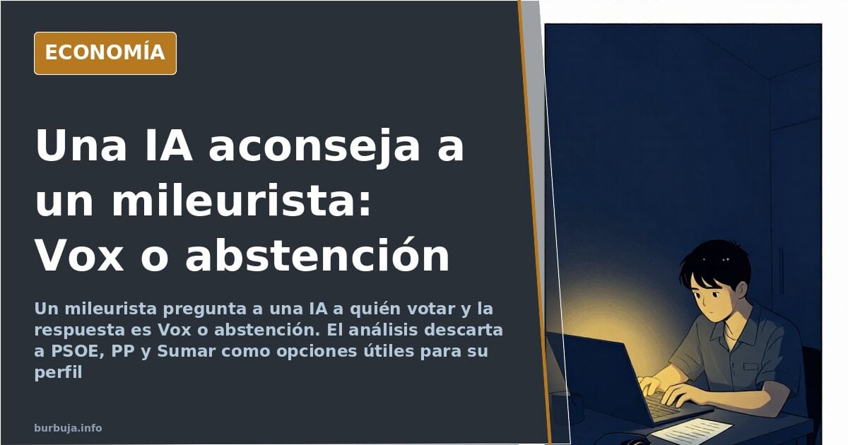 Una IA aconseja a un mileurista votar a Vox o abstenerse