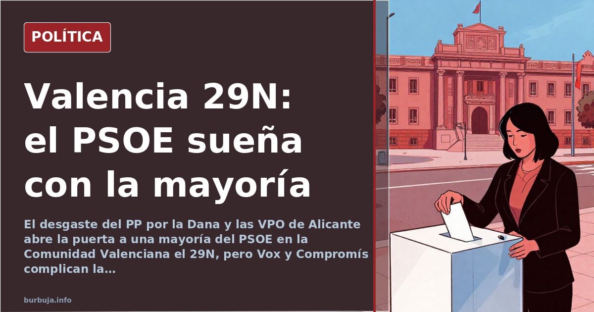 El PP valenciano, señalado tras la Dana, y el PSOE sueña con el 29N