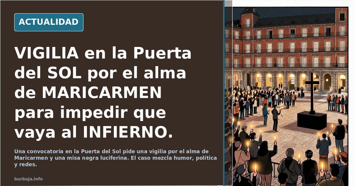 VIGILIA en la Puerta del SOL por el alma de MARICARMEN para impedir que vaya al INFIERNO.