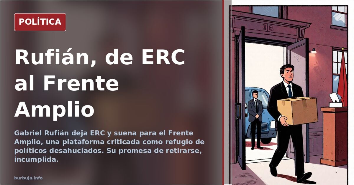 Rufián y su futuro: ¿Frente Amplio o esperar?