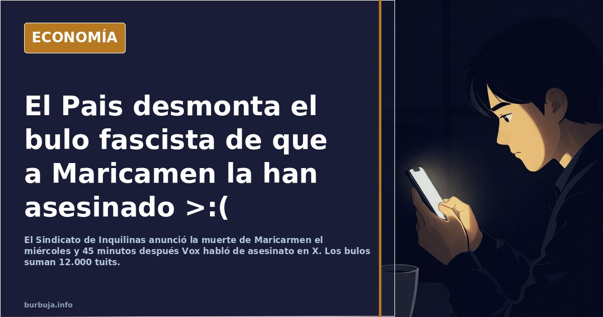El País desmiente el bulo sobre la muerte de Maricamen