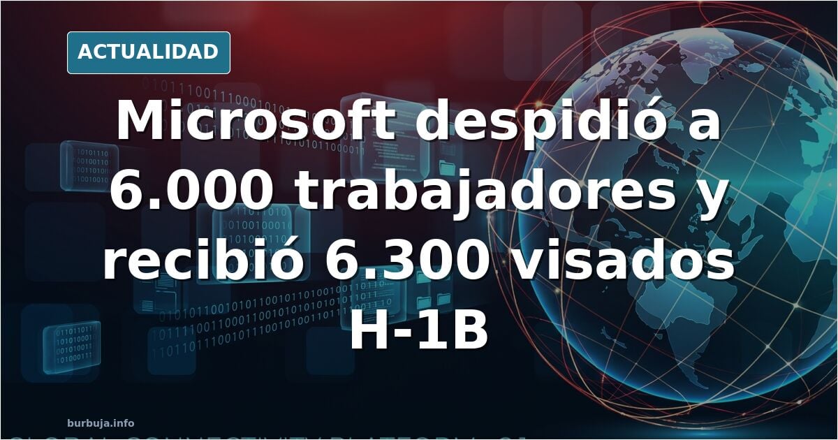 Microsoft despide 6000 y contrata 6300 con visado H-1B. Muchos de la derecha woke usan cosas de microsoft