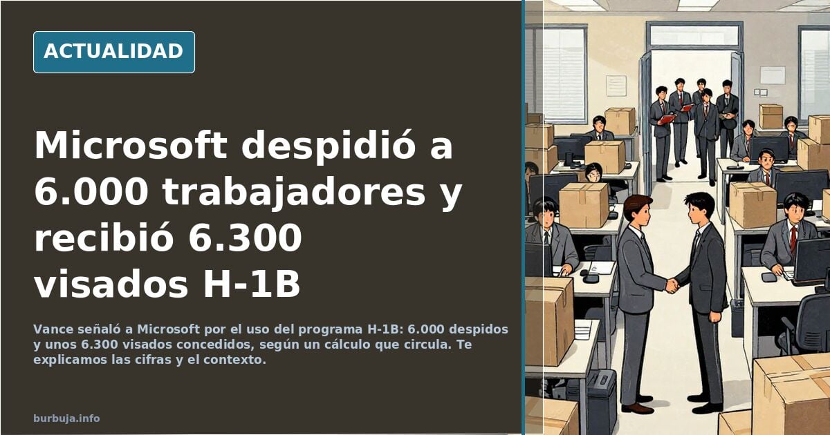 Microsoft despide 6000 y contrata con visado H-1B