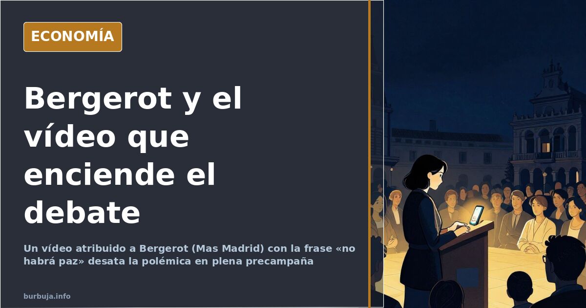 Polémica por un vídeo atribuido a Bergerot (Mas Madrid)