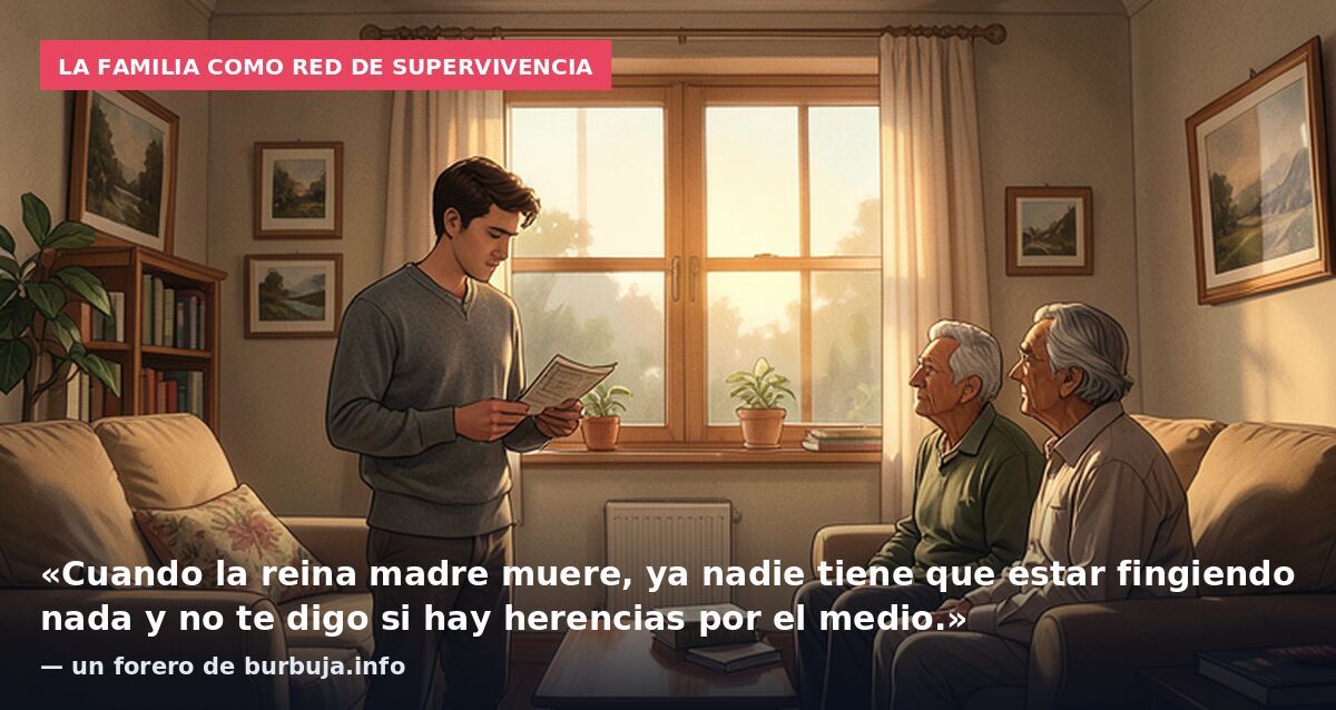 La familia como red de supervivencia: «Cuando la reina madre muere, ya nadie tiene que estar fingiendo nada y no te digo si hay herencias por el medio.» — un forero de burbuja.info