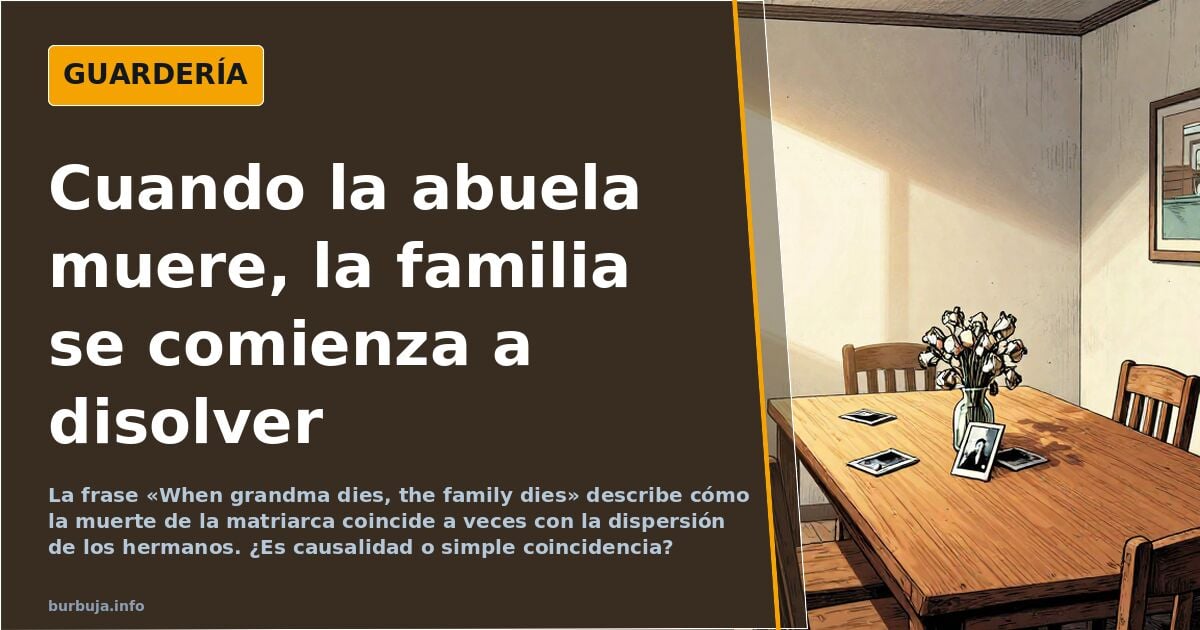 Cuando la abuela muere, la familia se comienza a disolver