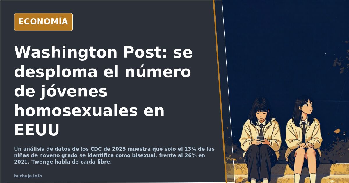 Washington Post: se desploma el número de jóvenes homosexuales en EEUU