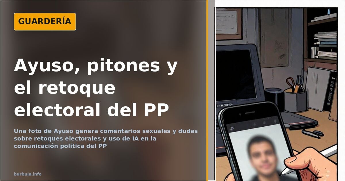 Isabel Díaz Ayuso en un acto público con gesto desafiante, imagen que ha generado polémica por un supuesto retoque