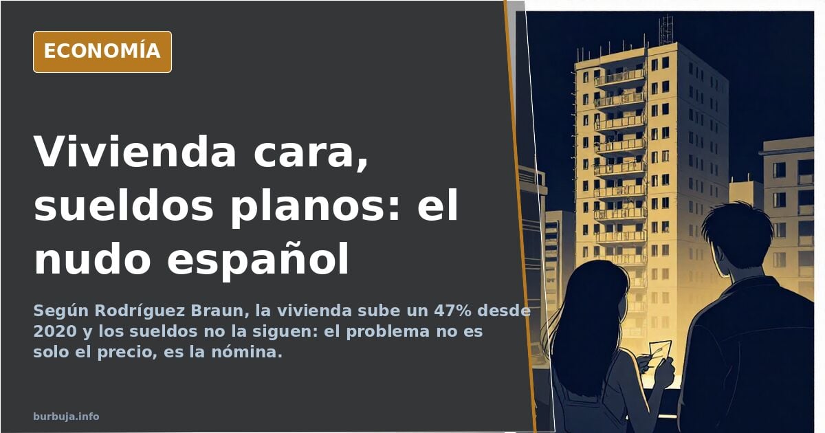 Rodríguez Braun: la vivienda es cara porque el sueldo es bajo