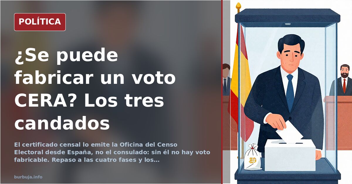 Spain's CERA Vote: Four Stages and Three Safeguards Against Fraud