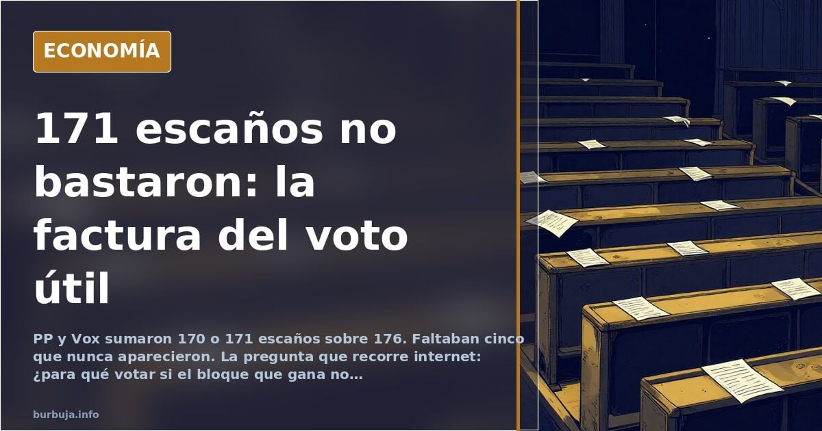 Vox y el bloque de 171 escaños: la pregunta que divide al voto útil