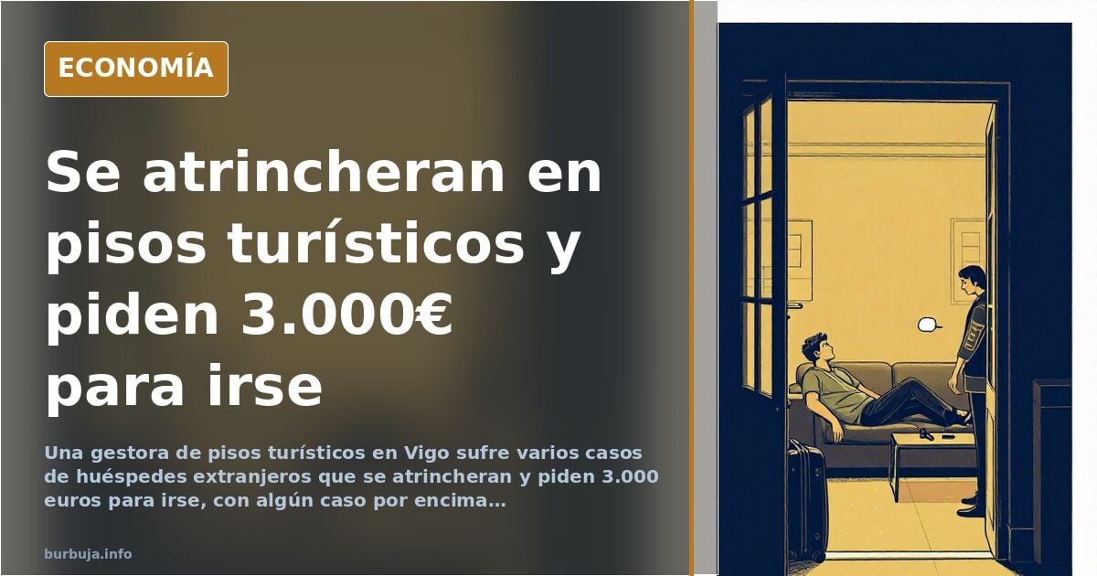 Pisos turísticos en Vigo: huéspedes extranjeros se atrincheran y piden 3.000 euros para irse