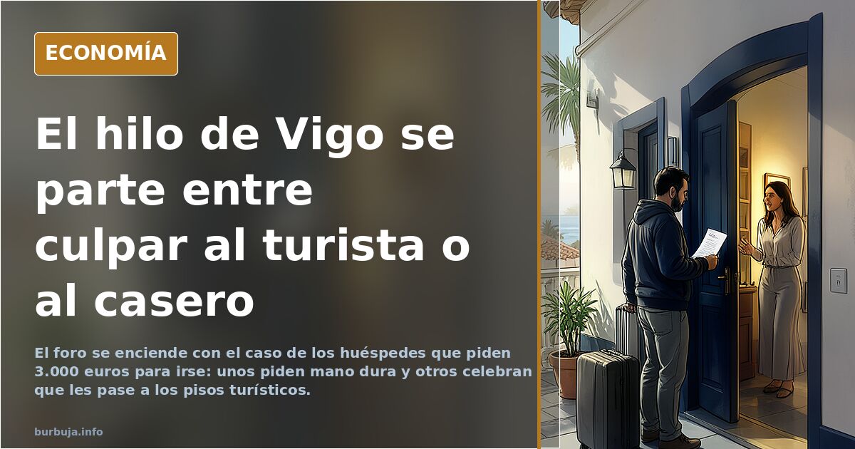 Turistas en Vigo: ¿okupas o estafa? Piden 3.000€ para irse
